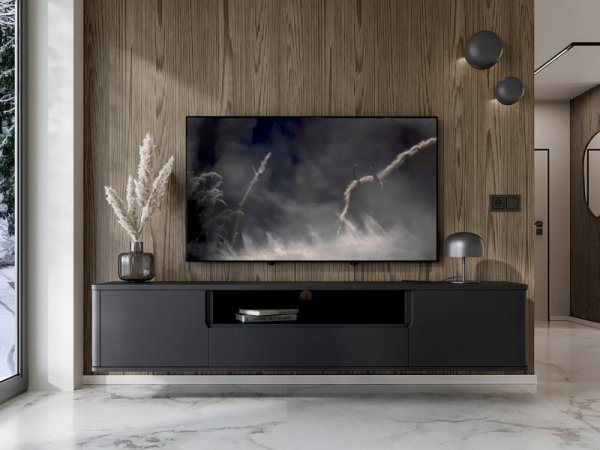 Komoda RTV wisząca RADIUS 180 czarny