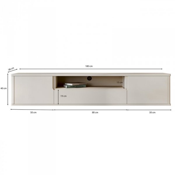 Komoda RTV wisząca RADIUS 180 kaszmir