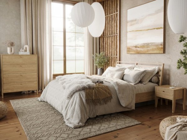 Łóżko 180x200 COZY CZ02 z podnoszonym stelażem dąb olejowany