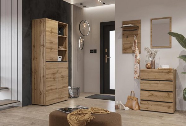 Garderoba CROSI 1 dąb wotan / czarny