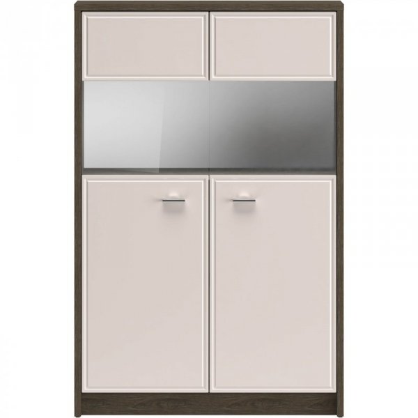 Witryna AVANTI 03 dąb windmill ciemny / kaszmir połysk