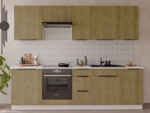 Kuchnia CAMERON 1 biały / dąb artisan