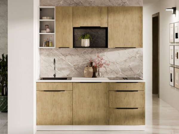 Kuchnia CAMERON 2 biały / dąb artisan