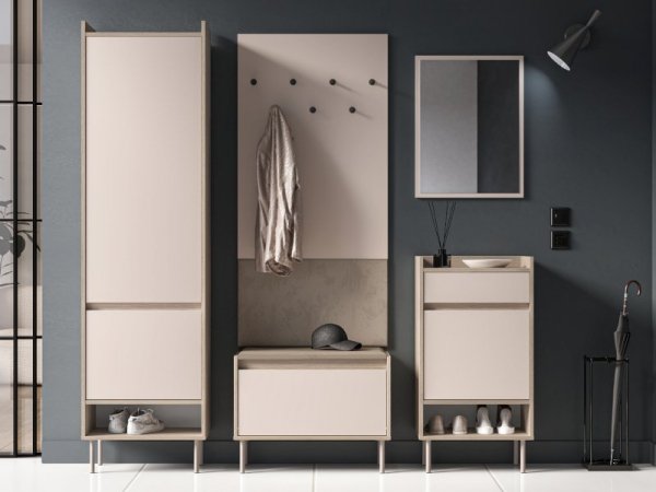 Garderoba FLEUR 1 dąb cremona terracotta / kaszmir