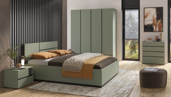 Stolik nocny CROSI 22 zielony / czarny