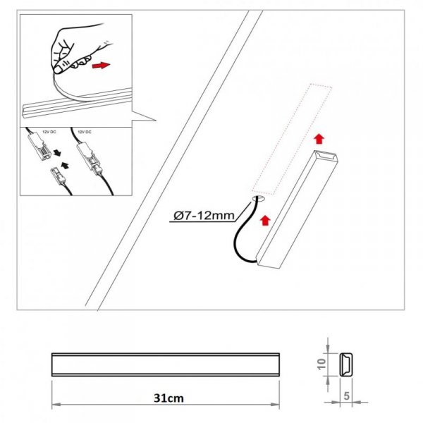Oświetlenie LED do witryny FIGO 04 białe