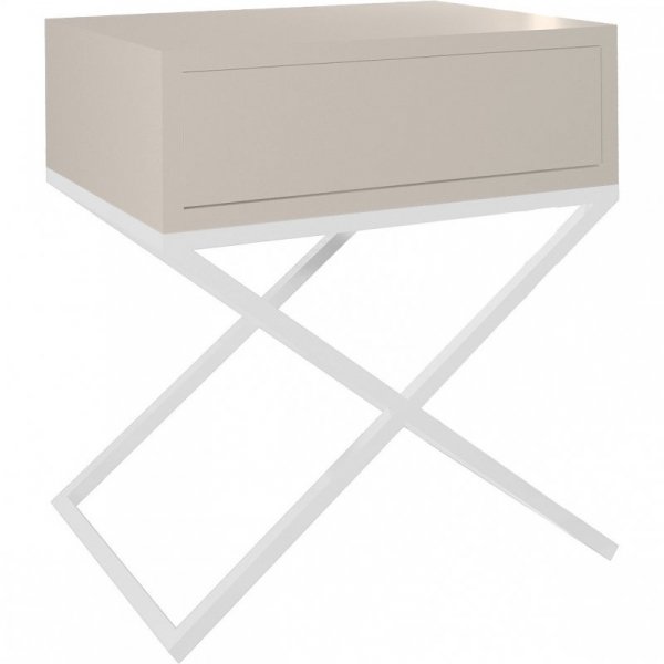 Stolik nocny SIENA kaszmir / biały