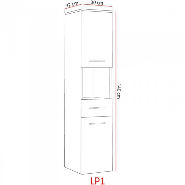 Szafka łazienkowa wysoka LUPO LP1 biały laminat