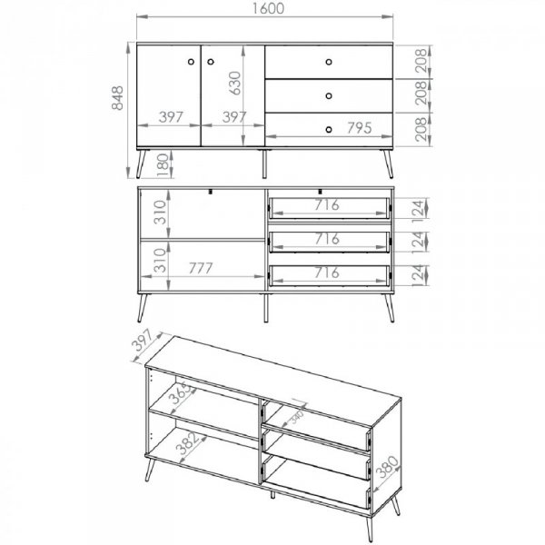Komoda SOLER 03 zieleń