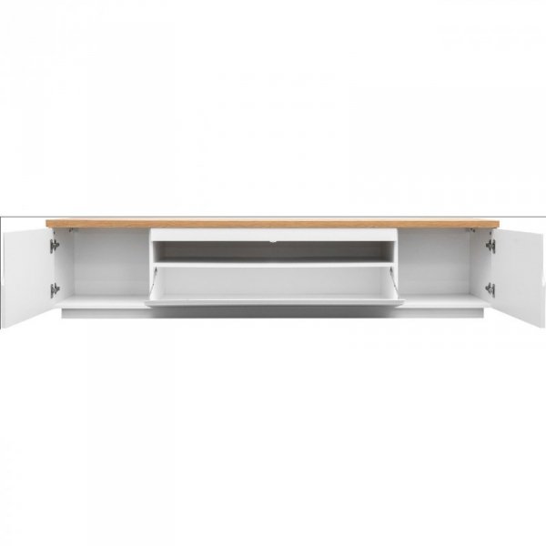 Komoda RTV ENO 200 biały / dąb artisan