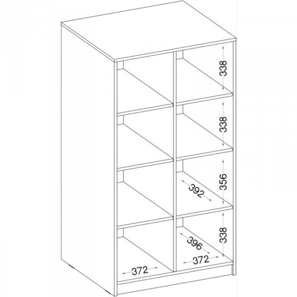 Szafa z półkami MALTIS MT07 jasny szary