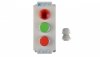 Kaseta sterownicza 3-otworowa z przyciskami zielony/czerwony + lampka sygnalizacyjna IP65 ST22K305-1 spamel 5907723015630