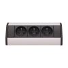 GNIAZDO MEBLOWE 3X2P+Z CZARNO-SREBRNE (1 SZT)