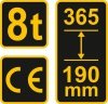 PODNOŚNIK HYDRAULICZNY SŁUPKOWY 8T (1 SZT)