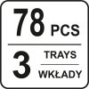WÓZEK NARZĘDZIOWY 3-CZĘŚCIOWY Z NARZĘDZIAMI (1 SZT)