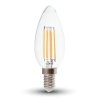 Żarówka LED V-TAC V-TAC 6W Filament E14 Świeczka VT-2127 6400K 600lm