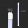 Tuba Świetlówka LED T8 V-TAC SAMSUNG CHIP 60cm 9W G13 Obrotowa Nano Plastic VT-061 4000K 850lm 5 Lat Gwarancji