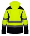 Kurtka robocza ostrzegawcza softshell z kapturem, żółta, rozmiar S