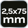 Wkrętak płaski 0.4*2.5*75, 1000V