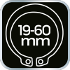 Szczypce segera do pierścieni osadczych 180 mm, zewnętrzne, proste