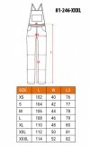 Ogrodniczki robocze PREMIUM, 62% bawełna, 35% poliester, 3% elastan, rozmiar XXXL