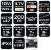 Latarka akumulatorowa USB C 1500 lm SST40 LED