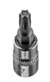 Końcówka TORX TX27 na nasadce 1/4, krótka, 37 mm