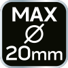 Sekator by-pass 210 mm, zakres do 20 mm, materiał: PP, uchwyt pokryty gumą TPR