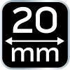 Dłuto 20 mm, CRV, uchwyt drewniany