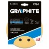Papier ścierny na rzep 180 mm, K120, 5 szt., z 8 otworami do szlifierki 59G263