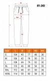 Spodnie dresowe COMFORT, szaro-czarne, rozmiar XXXL