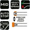 Miara zwijana stalowa Super Black 10 m x 25 mm, auto blokada, dwa przyciski stop, magnes