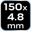 Opaski zaciskowe EXTREME 4.8 × 150 mm, czarne, 100 szt.