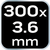 Opaski zaciskowe EXTREME 3.6 × 300 mm, białe, 20 szt.