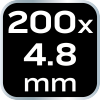 Opaski zaciskowe EXTREME 4.8 × 200 mm, białe, 20 szt.