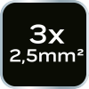 Przedłużacz bębnowy 40m, 3x2.5mm2