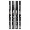 Marker budowlany, czarny, permanentny, wodoodporny, lakierowy, aluminiowy, 4 szt
