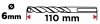 Wiertło do betonu zbrojonego SDS Plus 6 x 110 mm, quatro