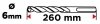 Wiertło do betonu zbrojonego SDS Plus 6 x 260 mm, quatro