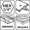 Wiertło do drewna łopatkowe, 34 x 152 mm