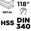 Wiertło do metalu HSS, DIN 340, przedłużane, 4 mm