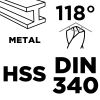 Wiertło do metalu HSS, DIN 340, przedłużane, 6 mm