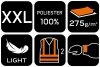 Kurtka robocza ostrzegawcza Softshell, żółta, rozmiar XXL