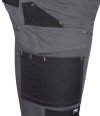 Spodnie robocze Mix&Match, Canvas, wzmocnienia z Cordury, szaro-czarne, rozmiar XL