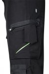 Spodnie robocze Mix&Match, 4 way stretch, czarno-zielone, rozmiar S