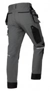 Spodnie robocze Mix&Match, 4 way stretch, z kaburami, Cordura, szaro-czarne, rozmiar XL