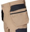 Spodnie robocze Mix&Match, 4 way stretch, z kaburami, wzmocnienia z Cordury, beżowo-czarne, rozmiar