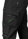 Spodnie robocze Mix&Match, 4 way stretch, z kaburami, Cordura, czarne, rozmiar M