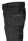 Spodnie robocze Mix&Match, 4 way stretch, z kaburami, Cordura, czarne, rozmiar XXXL