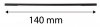 Brzeszczot do piły włosowej 140 mm, stal węglowa, 10 sztuk